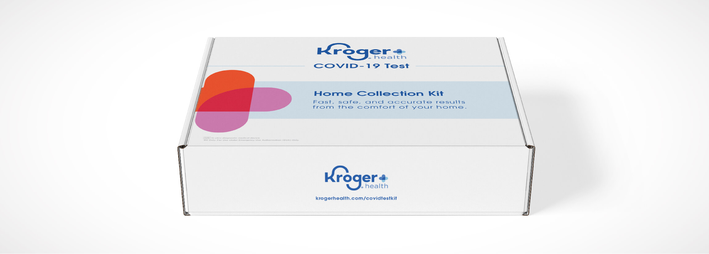 Kroger Health COVID-19 Test Kit packaging.